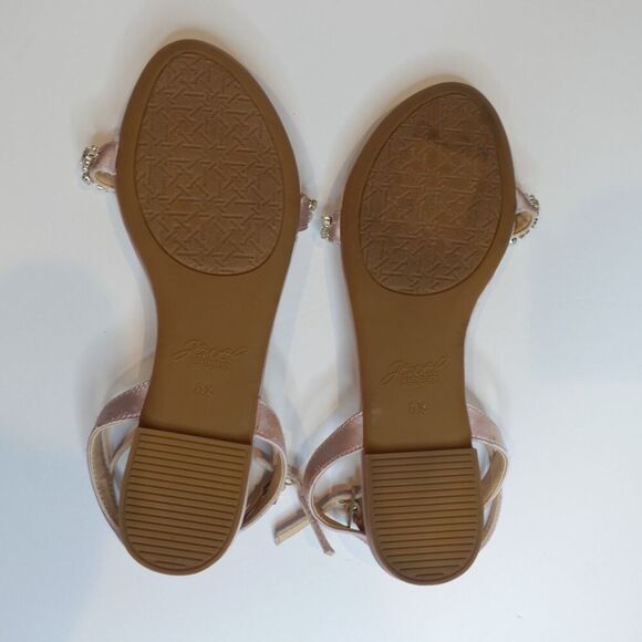 BADGLEY MISCHKA jewel flat sandals rose pink size 6.5 - Picture 5 of 10